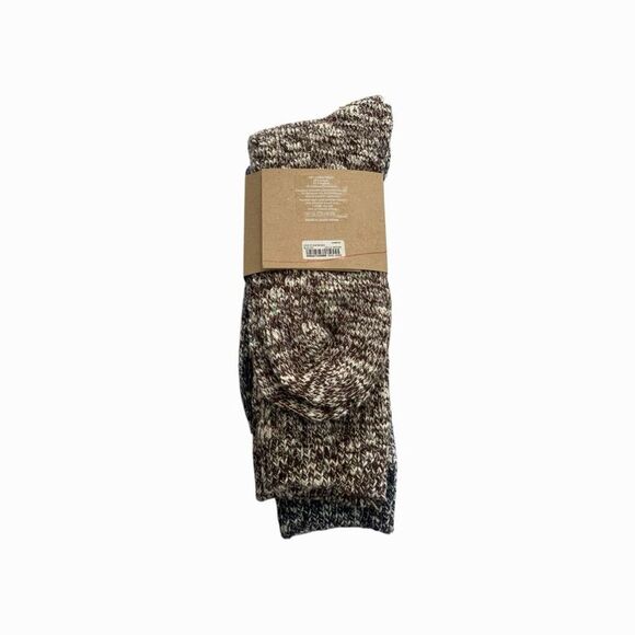 Madewell Two-Pack Cotton-Blend Camp Socks - Cozy Speckled Design, Men’s One Size - Picture 2 of 3